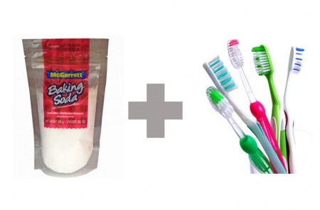 เบกกิ้งโซดา+แปรงสีฟัน