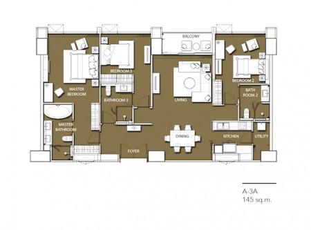 3 Bed : 103-345 ตร.ม. @ Sindhorn Residence
