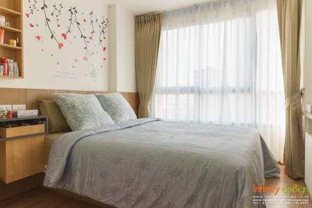 ห้องนอนสวยหรูเรียบง่าย กับผ้าม่านโทนสีทอง @ U Delight บางซ่อน สเตชั่น