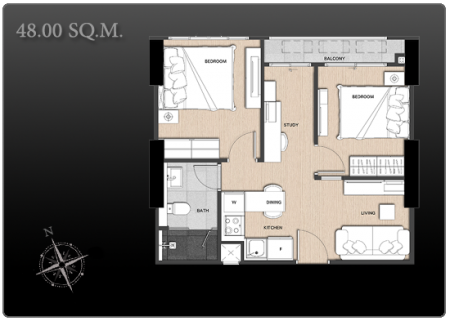 2 Bedroom Type 2a @ The Signature by Urbano