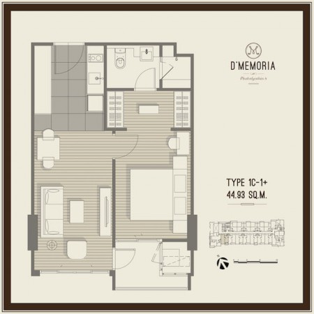 1 Bedroom type 1- C @ D’ Memoria พหลโยธิน 8
