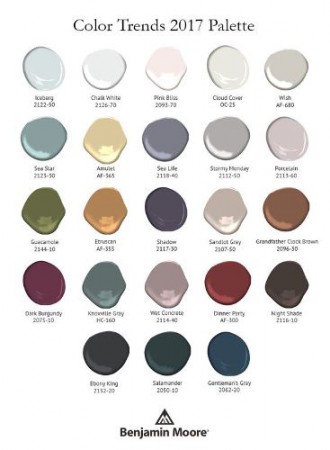Color Trends 2017 Palette