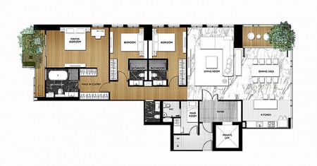 Penthouse ขนาด 181-207 Sq.m. @ Siamese Exclusive สุขุมวิท 31