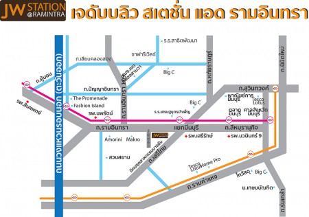 แผนที่ @ คอนโด JW Station @ รามอินทรา