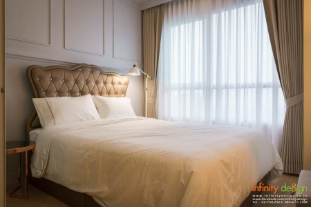ห้องนอนตกแต่งสไตล์ Modern Luxury @ The Tempo Grand สาทร-วุฒากาศ 
