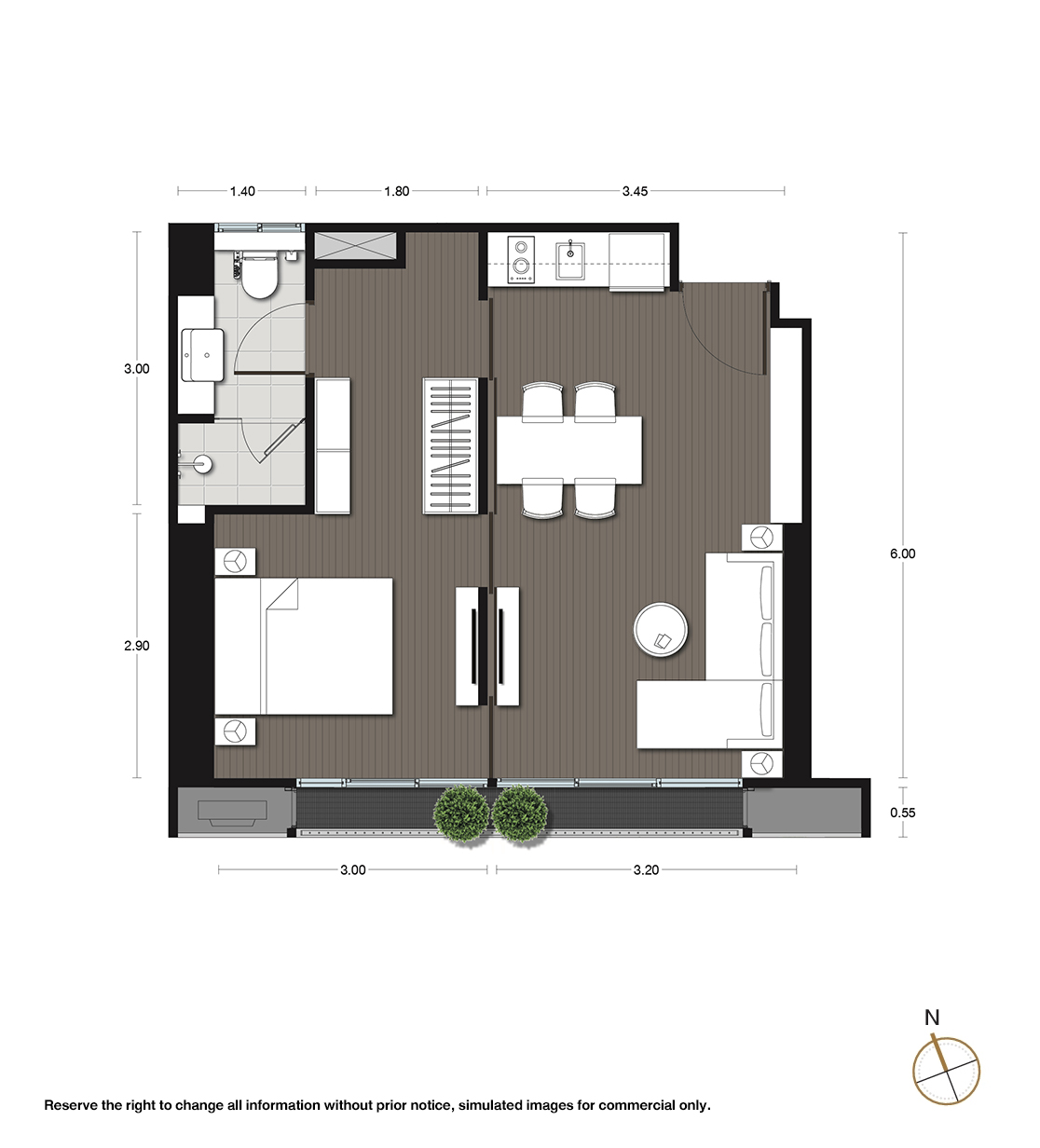 Floor Plan 41.50 Sq.m. @ NOBLE STATE 39