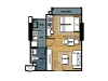 Floor Plan 1 Bedroom @ The Tree RIO– บางอ้อ สเตชั่น