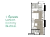 Floor Plan @ U Delight Residence Riverfront - พระราม3