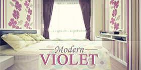Modern Violet ผ้าม่าน วอลล์ @ iCondo สุขุมวิท 103