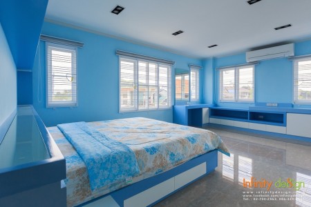 ห้องนอนสีฟ้า @ บ้างสร้างเอง สุขาภิบาล 5