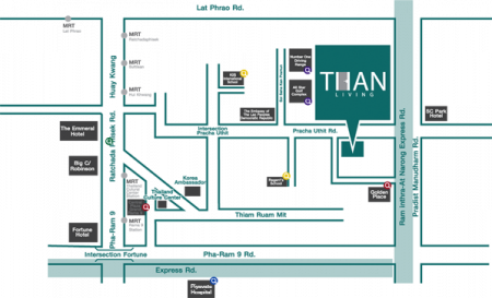 Map @ Than Living รัชดา-ประชาอุทิศ