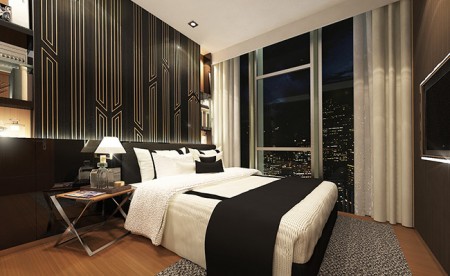 ห้องนอนแบบ 1 Bedroom @ Wish Signature Midtown Siam