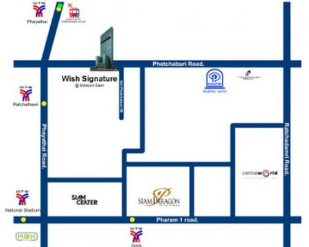 Map @ Wish Signature Midtown Siam