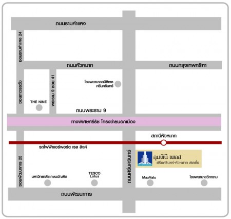 Map @ Lumpini Place ศรีนครินทร์-หัวหมาก