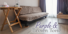 Purple & Brown Tone ผ้าม่าน @ The Privacy รัชดา – สุทธิสาร