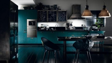 ห้องครัวสีเขียวขุ่นสไตล์ "คอนเทมโพรารี่"