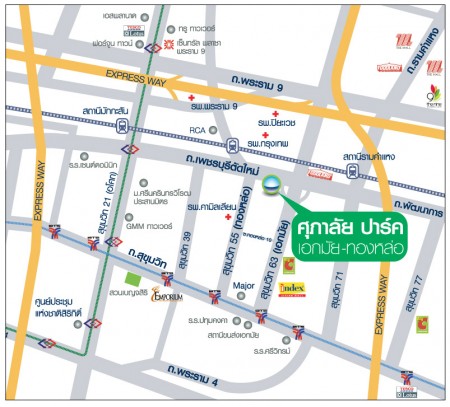 Map @ Supalai Park เอกมัย-ทองหล่อ