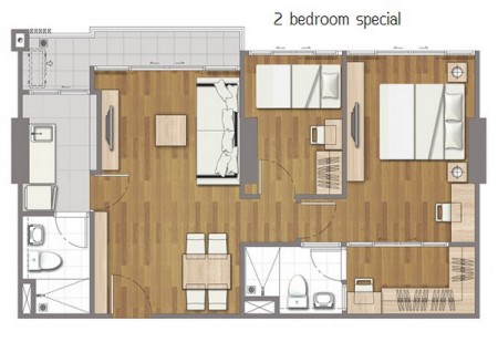Floor Plan 2Bedroom @ The Tree Interchange