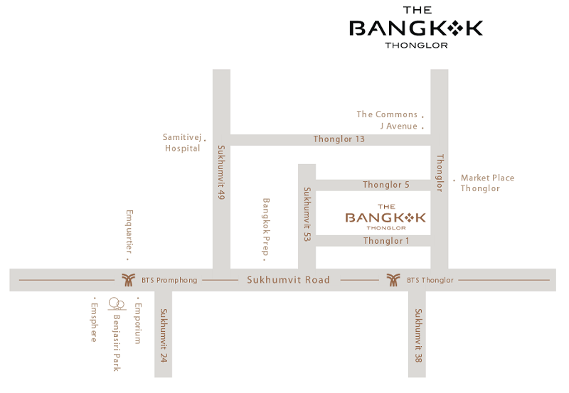 แผนที่ @ The Bangkok ทองหล่อ 