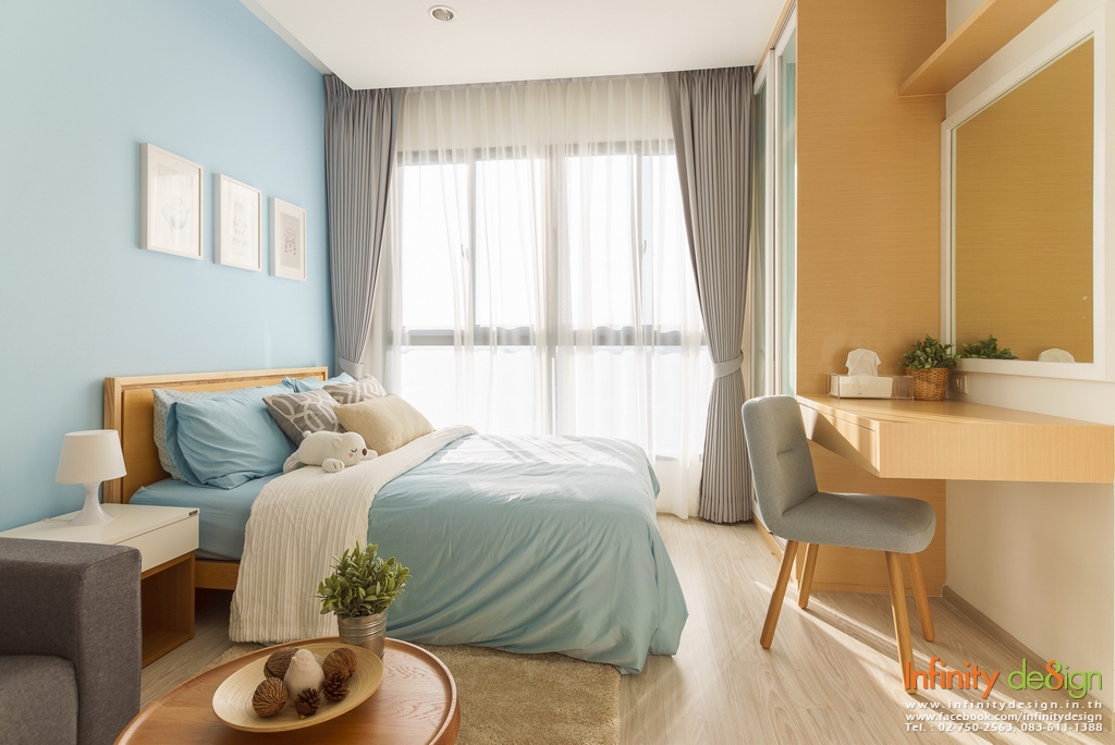 ไอเดียตกแต่งห้องด้วยผ้าม่านจีบ : Natural Pastel Style